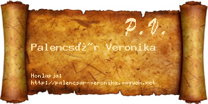 Palencsár Veronika névjegykártya