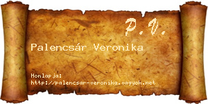 Palencsár Veronika névjegykártya